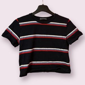 brandy melville striped cropped tank top